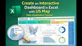Create an Interactive Dashboard in Excel with US Map | Data Visualization Tutorial