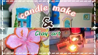 Clay art & candle make.🥰✨#art #painting #diy #drawing #creativeclayideas #artist #candle 