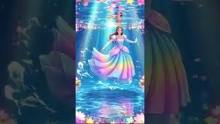 Princess Swimming in Colorful Fairytale Dress #shorts #fairytales