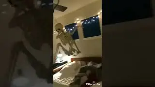 skeleton on  fan meme
