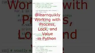 Working with Process, Lock and Value in Python #python #education #programming #pythons #shorts
