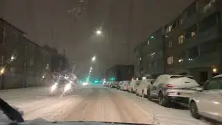Snowy Copenhagen - Driving Downtown after snow storm - Beautiful Copenhagen, Denmark 🇩🇰