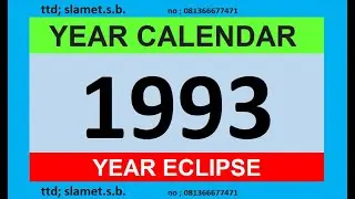 calendar year 1993 #calendar #blog #eclipse #education #music #entertainment #inggeris