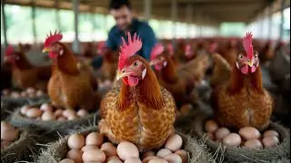 Chicken Farm - How to raise and harvest eggs from 2000 laying hens