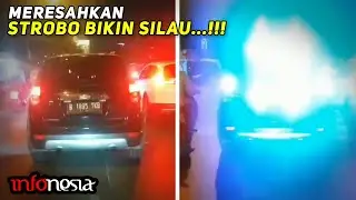 LAMPU STROBO MERESAHKAN...! Inilah Aksi AROGAN Mobil Pribadi Menggunakan Lampu Strobo