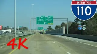 ⁴ᴷ Interstate 110 - Mississippi northbound [4K VIDEO]