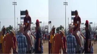 3d glasses needed, bull riding
