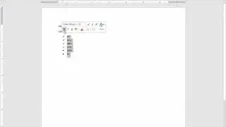 Create Bullet Points  Word 2016
