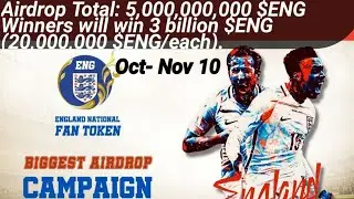 AIRDROP EVENT & ENG TOKENAirdrop Total: 5,000,000,000 $ENG Winners will win 3 billion $ENG