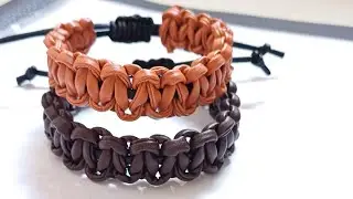 How to Make Leather Adjustable Bracelet at Home | men's Jewelry ideas