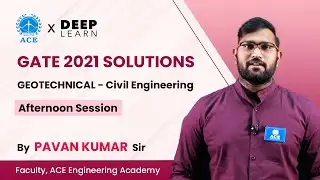 GATE 2021 SOLUTIONS | GEOTECHNICAL - Civil Engineering (CE) | Afternoon Session