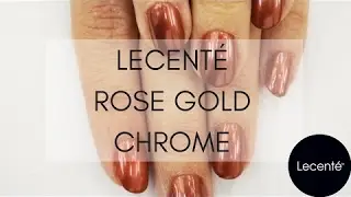 Lecent&eacute; Rose Gold Chrome Full Coverage Application with CND Shellac | Lecent&eacute;