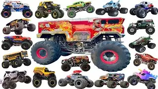 Monster Trucks for Kids 🚚🔥 | Learn Monster Truck Names, Sounds & Mega Stunts