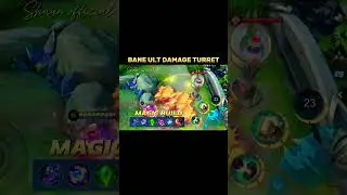 Bane physical build vs magic build damage on turret #mobilelegends #mlbb #mlbbcreatorcamp #bane