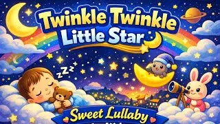 Twinkle Twinkle Little Star | Cute Lullaby for Kids 🌙✨ | Baby Sleep Song
