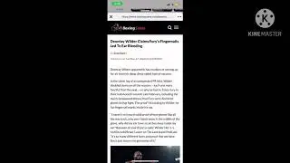 Deontay Wilder claims Fury fingernails made his ear bleed 🩸