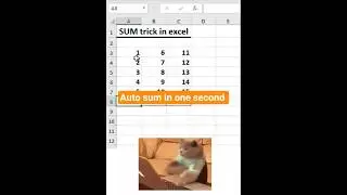 🎯 Sum shortcut key in excel ✅ #excel #tipsandtricks #short