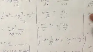 Non homogeneous differential equations sums y=vx model tamil