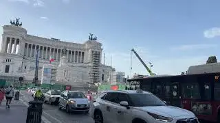 Rome: Current Construction Piazza Venezia (Sept 2024).  Not ideal for first time visitors
