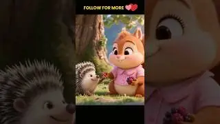 Chipmunk&rsquo;s Friendship Story: Sharing is Caring | Story for Kids #shorts #viral