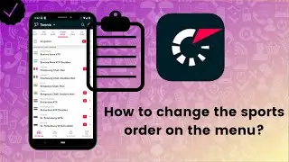 How to change the sports order on the menu on Flashscore?