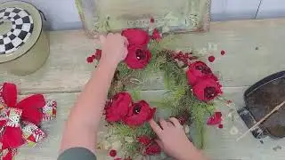 Country Christmas Floral Wreath Tutorial | Rustic Holiday Wreath DIY & Supply List