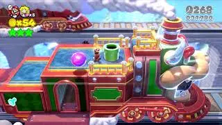 Super Mario 3D World: World 3-Train: The Bullet Bill Express - All Stars, Stamp and Gold Flag