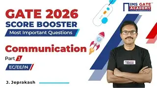 Communication GATE ECE Important Questions | GATE 2026 EC/IN Score Booster (Part-3) J. Jeprakash