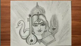 Easy Maa Saraswati Drawing for Basant Panchami | Step-by-Step Tutorial