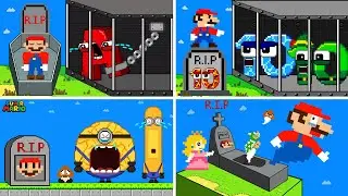 Mario R.I.P Alphabet Lore, Minions, Wonderland | ALL EPISODES | Mario sad story ..Please Comeback