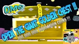 Roblox Pet Simulator Dominus Area Update 9 OPEN THE GIANT GOLD CHEST 300 BIL MOON COINS