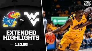 #22 Kansas vs. West Virginia Extended Highlights | 2025-26 Big 12 Men's Basketball