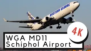 [4K] Western Global Airlines MD-11 at Amsterdam Airport Schiphol