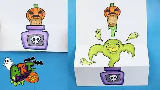 How to Draw a Halloween Potion Surprise Fold