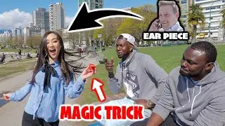 Magician EXPLAINS trick THRU EARPIECE with Yumi Nagashima