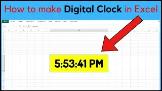How to make Digital Clock in Excel || MS Excel || Excel Tutorial