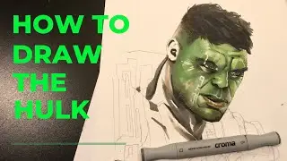 How to Draw Marvel Cinematic Universe Hulk Marker Art Tutorial