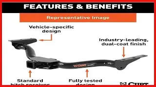 CURT 13203 Class 3 Trailer Hitch, 2-Inch Receiver, 6,000 lbs, Compatible with Select GMC Canyon