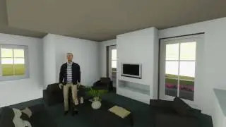 3D animatiefilm schetsontwerp villa Delfgauw