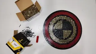 BMW Logo String Art &ndash; Handmade Design with Nails and Thread#art #deaign