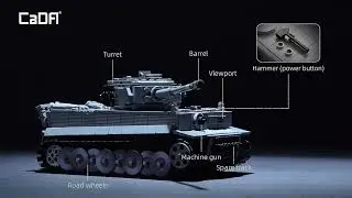 Cada 925pcs City Remote Control Ww2 Military Army Tiger Tank Building
