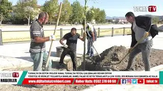 TURHAL'IN EN BÜYÜK PROJESİ KANAL TURHAL'DA PEYZAJ ÇALIŞMALARI DEVAM EDİYOR