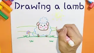 Drawing a cute lamb with a Bible twist