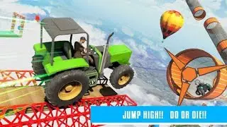 mega ramp-tractor stunt