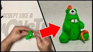 I made a cute Cyclops Monster - Sculpting with Premo Sculpey