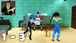 Scary Evil Mad Teacher 3D Game Levels 1- 3 Find Key, Pizza Prank, Shook Prank