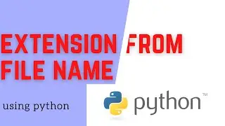 How to extract extension from any file in python