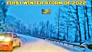 KIA SORENTO & BAD TIRES = DRIVING The First WINTER STORM Of 2022 (Bolt Mountain)