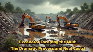 How to Escape the Mud: Dramatic Excavator Rescue in a Swampy Construction Site! | The AgriEngine