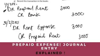 Prepaid Expenses | What are prepaid Expenses? || Prepaid expense journal entry
